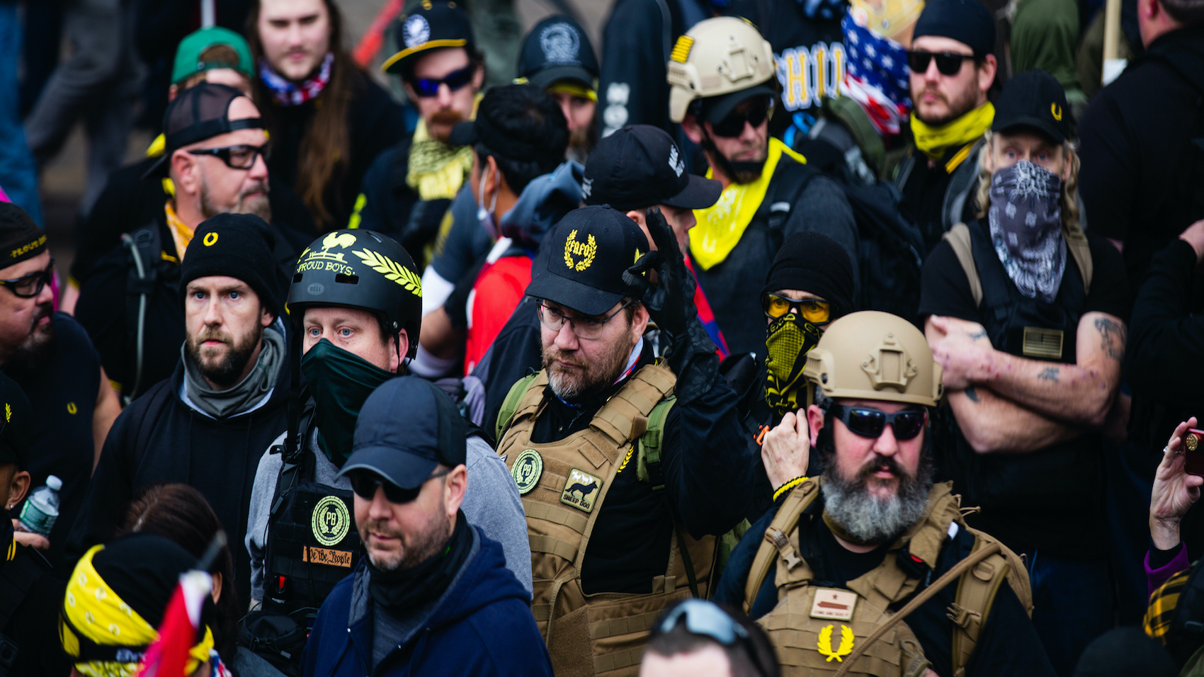 The Proud Boys participated in Million Maga March in Washington DC on December 12, 2020.