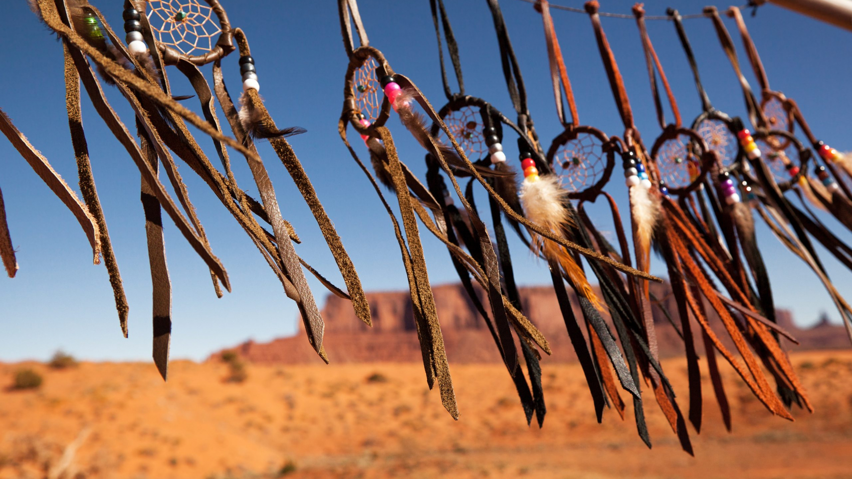Dreamcatchers in a breeze in Monument Valley, Utah, USA.  Photo: Jane Rix
