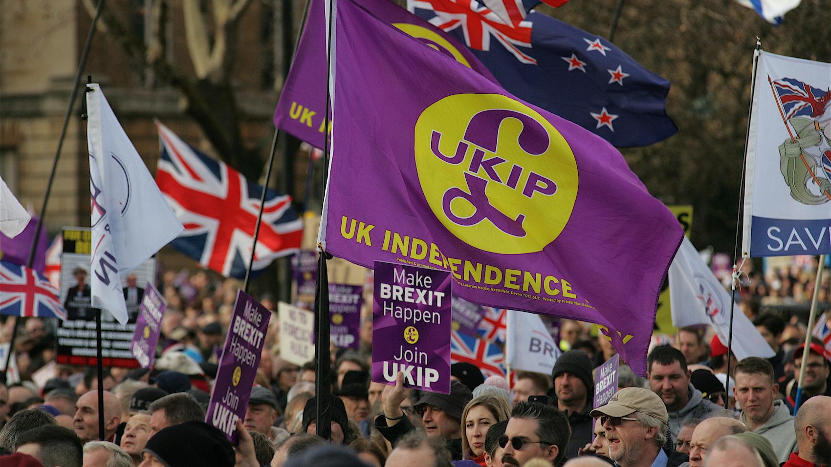 UKIP's Brexit Betrayal Rally in London with Tommy Robinson and Gerard Batten on September 09, 2018.