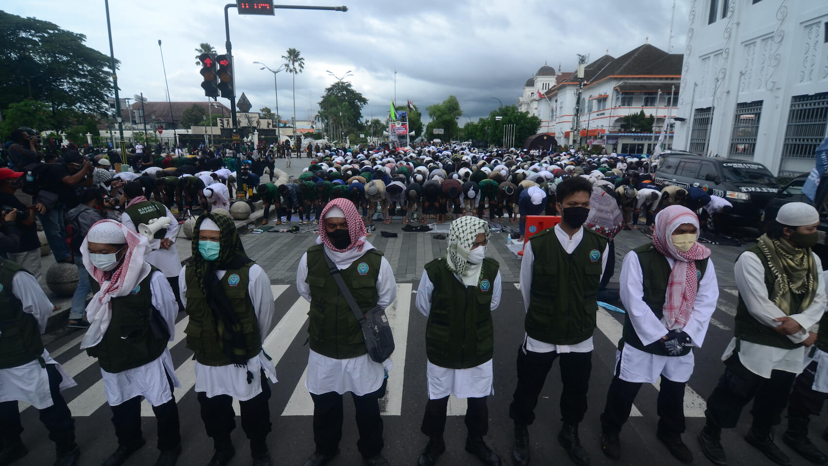 The mass action ‘’Jogja Bergerak untuk Keadilan dan HAM" demands the release of Rizieq Shihab and the investigation of the shooting case of the FPI army in Yogyakarta, Indonesia on December 18, 2020. Photo: Hariyanto Surbakti