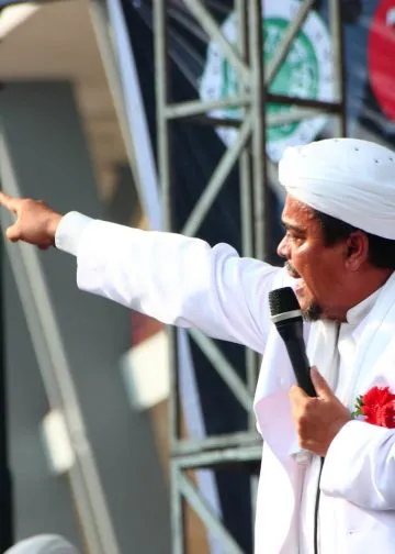 Parade Tauhid or Parade of Tawheed, muslim marched from central stadium to the central city of Jakarta and back. Muhammad Riziq Shihab was giving oration in Jakarta, Indonesia on August 17 2015. Photo: Riana Ambarsari