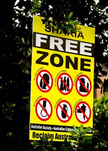 Reclaim Australia Rally against Islam in Australia held in Newcastle CBD leading to multiple arrests in Newcastle, Australia in 2016. Photo: Man Down Media