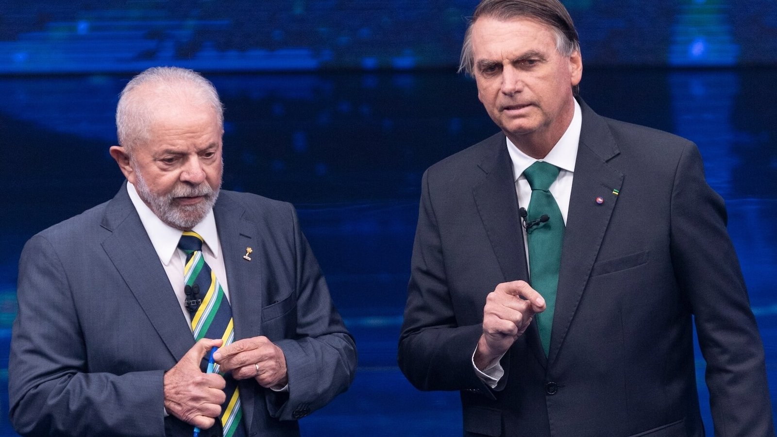 Brazil’s elected President Luís Inácio Lula da Silva and former President Bolsonaro participated in the debate over Brazil in São Paulo on October 16, 2022. Photo: Isaac Fontana.