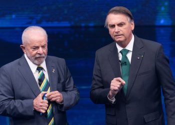 Brazil’s elected President Luís Inácio Lula da Silva and former President Bolsonaro participated in the debate over Brazil in São Paulo on October 16, 2022. Photo: Isaac Fontana.