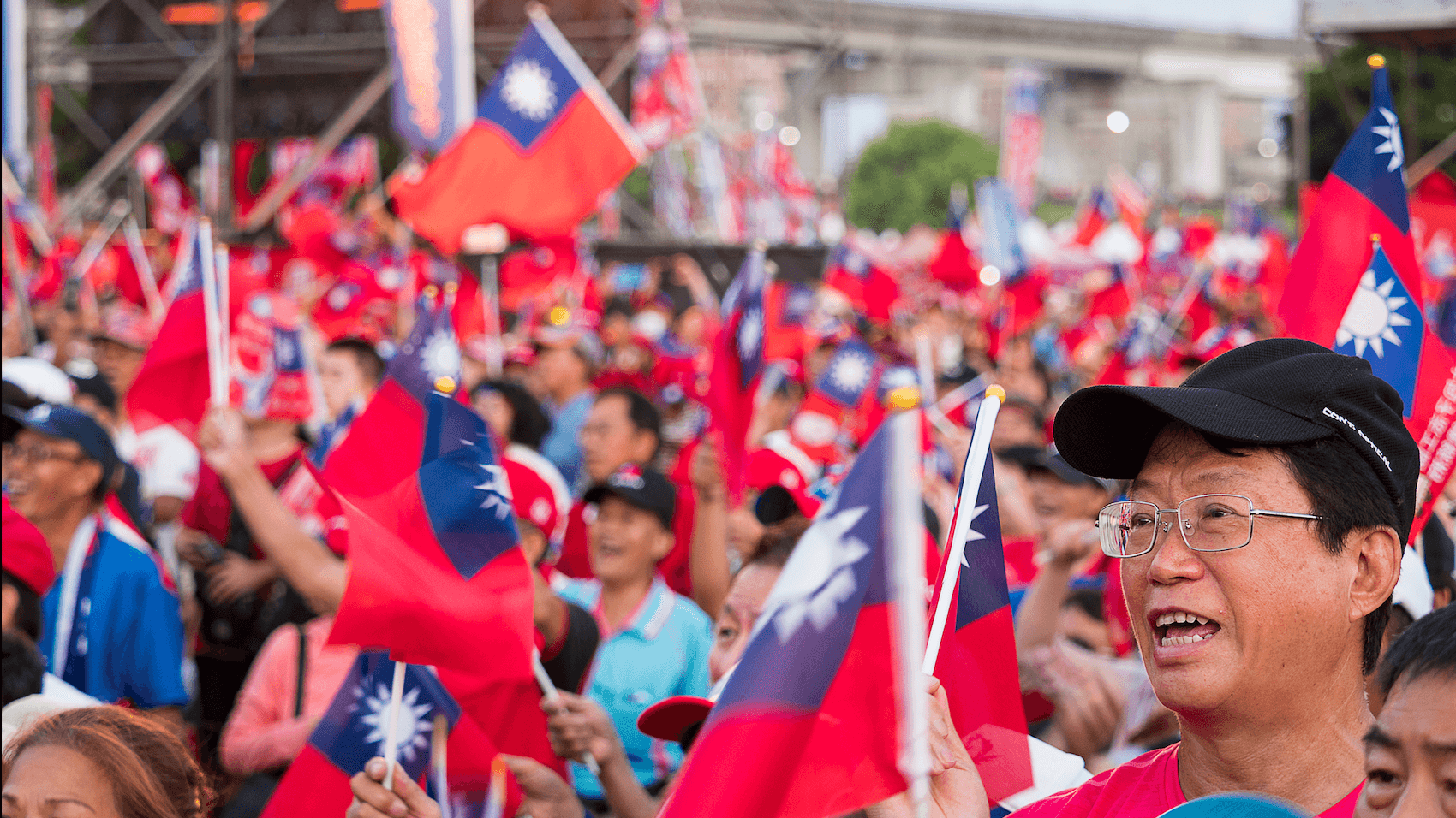 The KMT’s presidential candidate, Han Kuo-yu, held a momentum party about 350,000 people in the Triple Happiness Water Park in New Taipei City, Taiwan on September 8, 2019. Photo: Ricky Kuo.