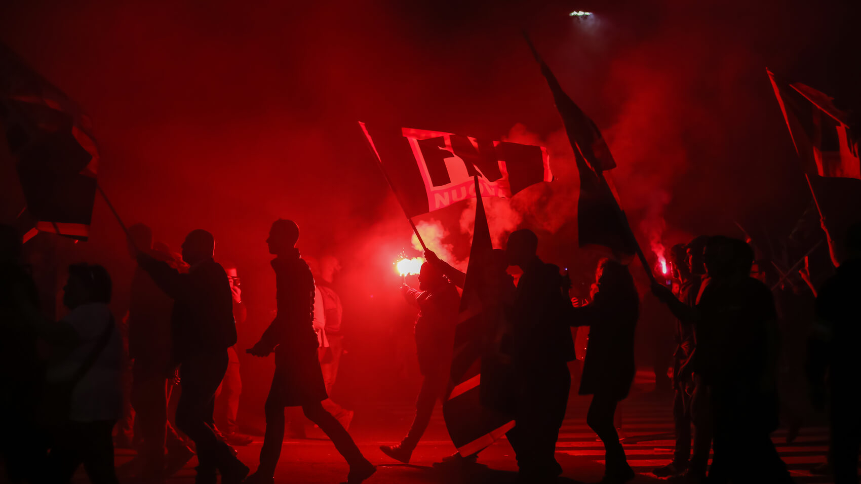 Demonstration of the political movement called "Forza Nuova" held in Rome in the EUR zone on November 4, 2017. Photo: Shutterstock.