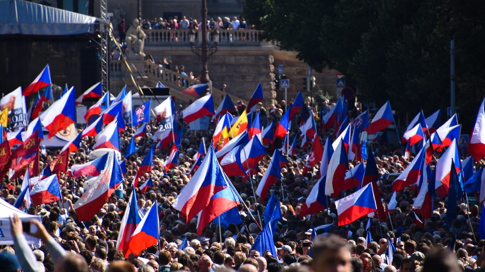 A demonstration against the Czech government, high energy prices, the Green Deal, and the EU took place in Prague on September 3, 2022. Protesters demanded a change of government amidst the crises. Photo: Helena Zezulkova.