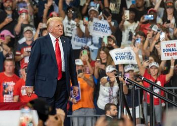 Former U.S. President Donald Trump and vice-presidential nominee J.D. Vance at a rally in Atlanta, GA, on August 3, 2024. Photo: Phil Mistry.