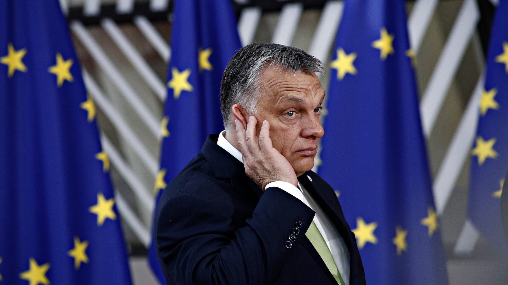 Viktor Orbán, Hungary's Prime Minister, arrives for a meeting with European Union leaders in Brussels, Belgium, on June 22, 2017. Photo: Alexandros Michailidis.