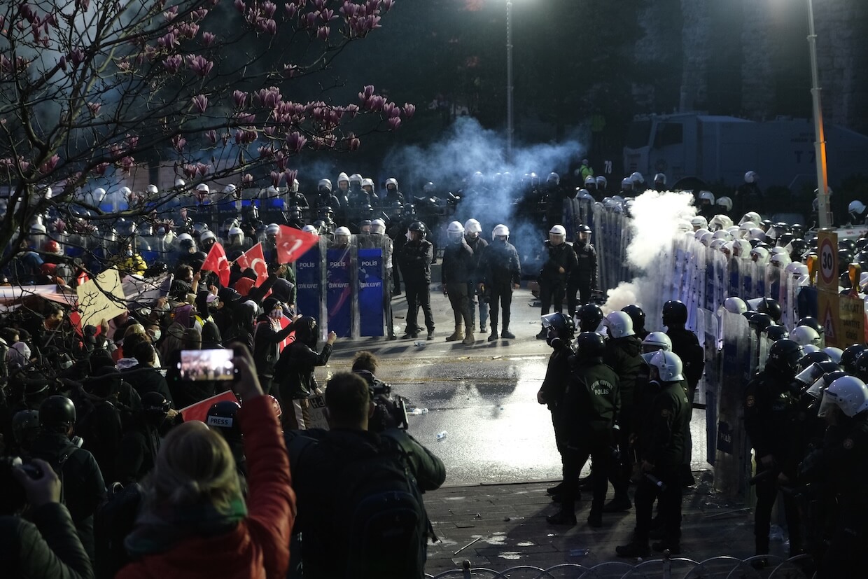 Protests in Turkey.