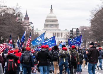 Trump supporters marched toward Capitol Hill on January 6, 2021, in Washington, D.C., USA. Photo: Dreamstime / © Bgrocker