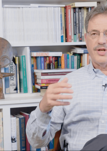 Professor Larry Diamond, a renowned expert on democratic development and Senior Fellow at Stanford University’s Hoover Institution and Freeman Spogli Institute for International Studies.