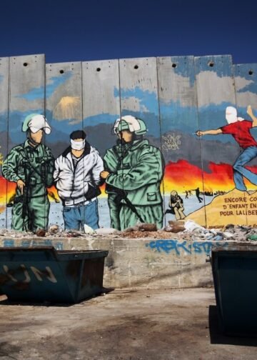 The controversial Israeli separation wall dividing Israel from the West Bank, often referred to as the segregation wall in Palestine. Photo: Giovanni De Caro.
