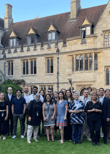 Participants of the ECPS Conference 2025 at St Cross College, University of Oxford, gather for a group photo on July 1, 2025.
