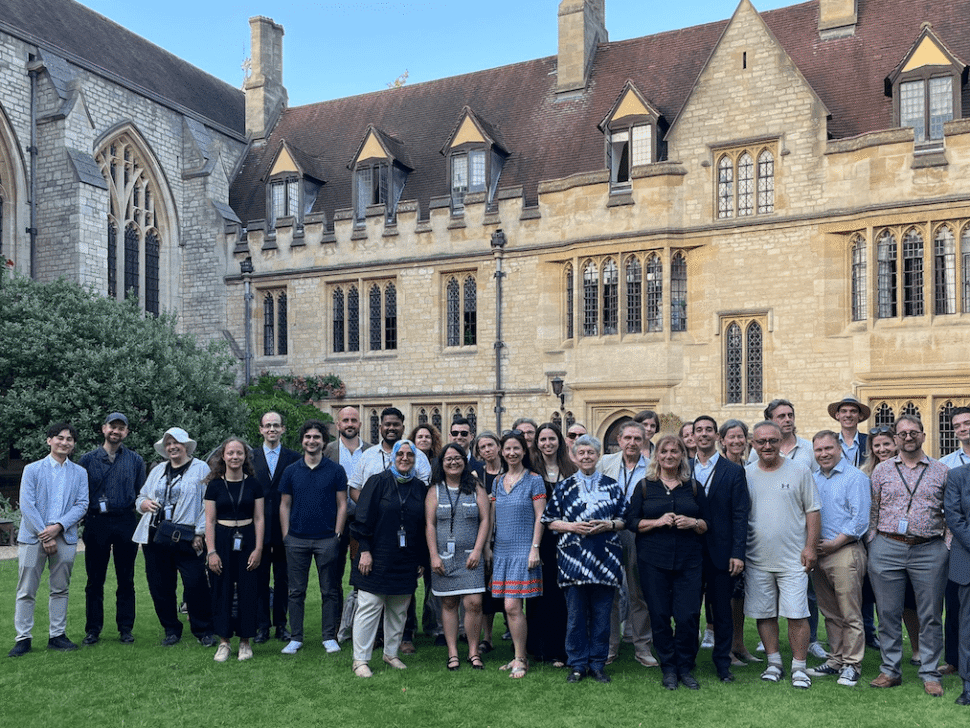 Participants of the ECPS Conference 2025 at St Cross College, University of Oxford, gather for a group photo on July 1, 2025.