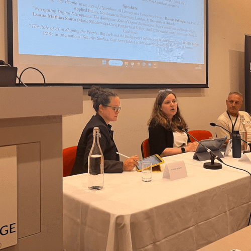 Alina Utrata, Murat Aktaş, Luana Mathias Souto and Matilde Bufano explore how artificial intelligence, digital infrastructures, and Big Tech influence democratic participation, redefine 'the people,' and challenge gender rights and state foundations in the digital age.
