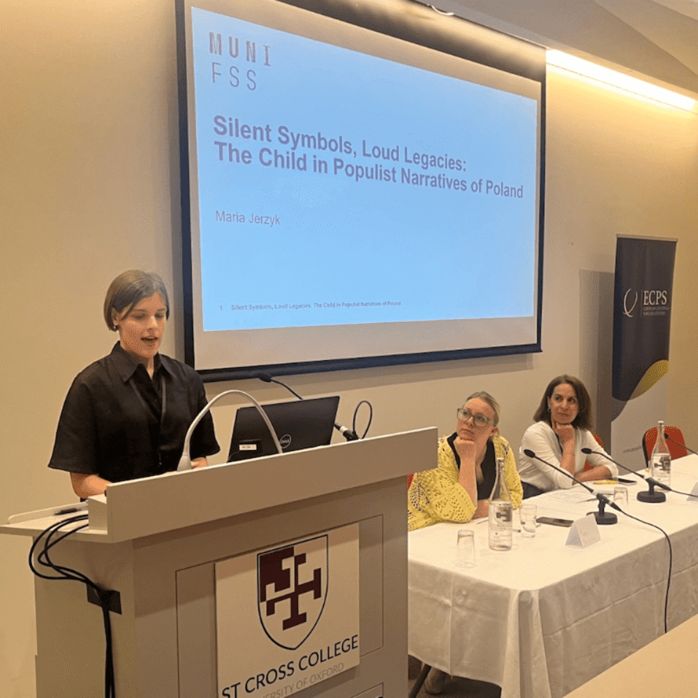 In Panel 3, Maria Jerzyk (Masaryk University) presented an interdisciplinary analysis of how children are used as symbolic tools in populist discourse in post-communist Poland.