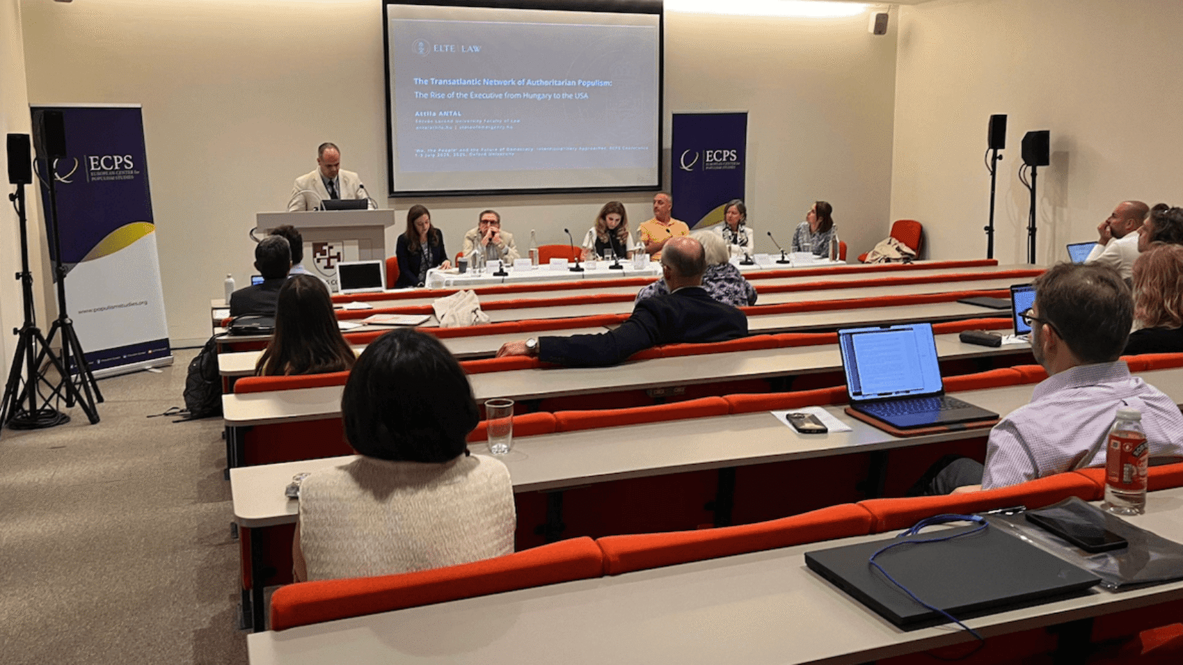 Scholars unpack the shifting dynamics between “the people” and “the elite” in a global context during Panel VIII of the ECPS Conference 2025. Featuring papers on populist elites, authoritarian networks, and civil society resistance, the panel was co-chaired by Ashley Wright and Azize Sargın.