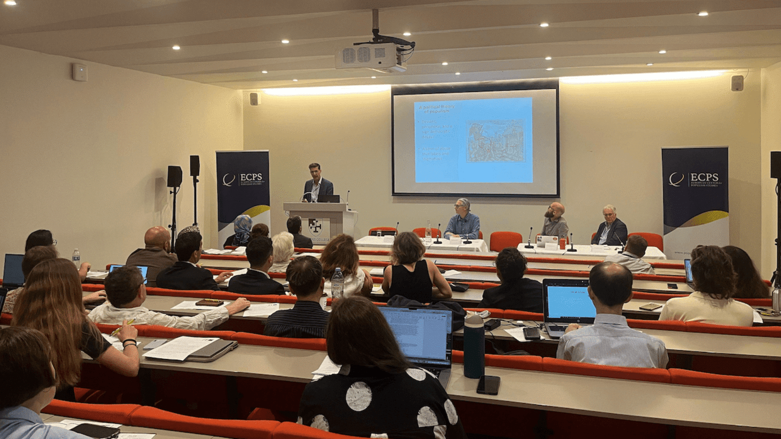 Roundtable I of the ECPS–Oxford Conference 2025, held on July 1–3 at St Cross College, was titled “Politics of the ‘People’ in Global Europe.” Chaired by Professor Jonathan Wolff, the session featured presentations by Professor Martin Conway, Professor Aurelien Mondon, and Professor Luke Bretherton.