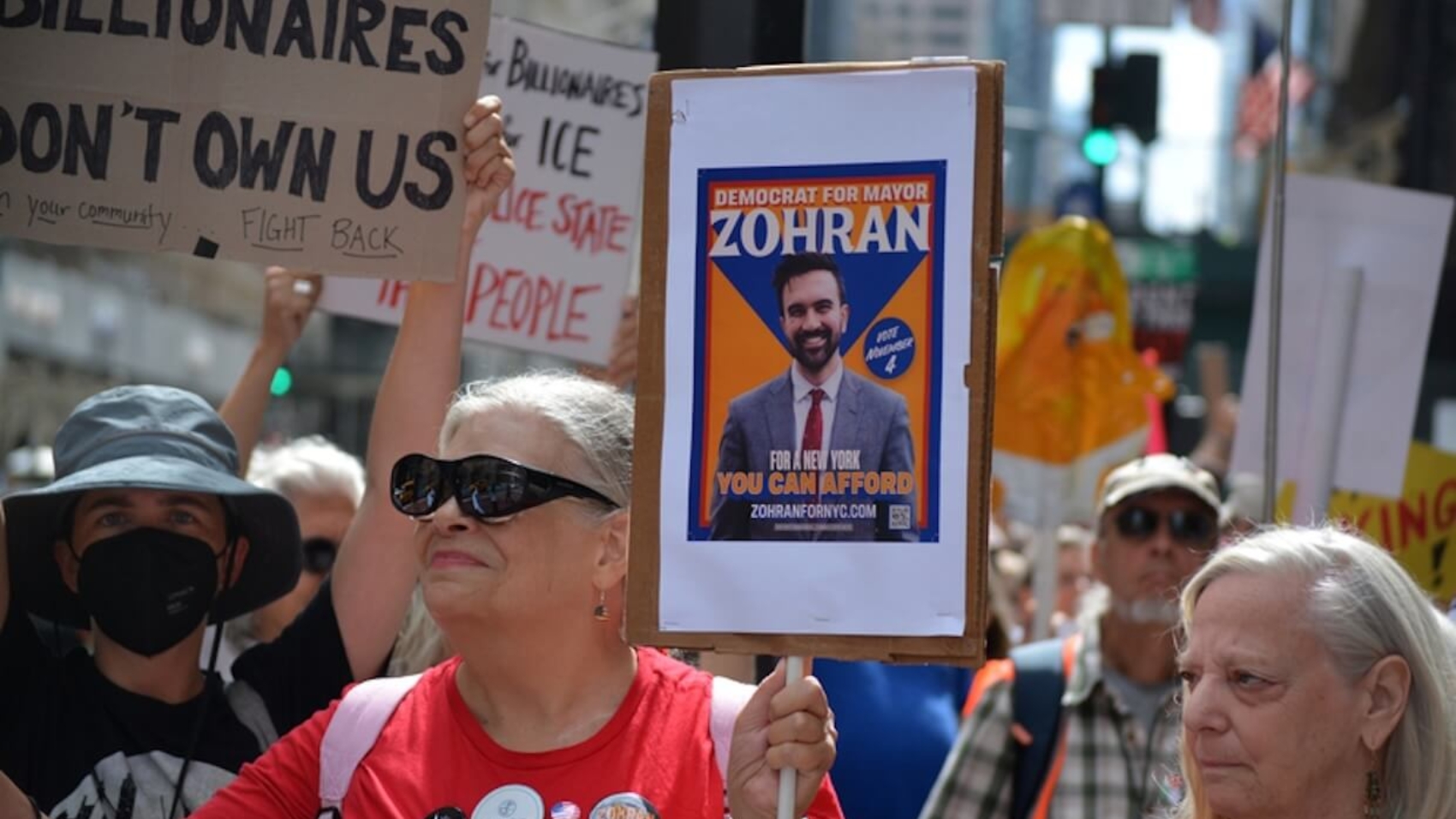 Labor Day protest outside Trump Tower on Fifth Avenue, Midtown Manhattan, September 1, 2025, where demonstrators demanded better wages and working conditions. Photo: Dreamstime.