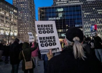 Protest against ICE following the killing of Renee Nicole Good, a 37-year-old Minneapolis woman fatally shot by a US Immigration and Customs Enforcement (ICE) agent during a federal operation, in Foley Square, Manhattan, NYC, USA on January 8, 2026. The fatal encounter has sparked national outrage and protests demanding accountability and reform of ICE use-of-force policies. Photo: Dreamstime.