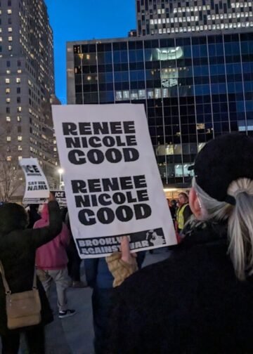 Protest against ICE following the killing of Renee Nicole Good, a 37-year-old Minneapolis woman fatally shot by a US Immigration and Customs Enforcement (ICE) agent during a federal operation, in Foley Square, Manhattan, NYC, USA on January 8, 2026. The fatal encounter has sparked national outrage and protests demanding accountability and reform of ICE use-of-force policies. Photo: Dreamstime.