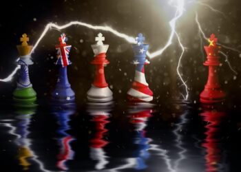 Flags of the Quad countries—Japan, Australia, the United States, and India—symbolizing strategic cooperation in the Indo-Pacific. Photo: Sameer Chogale.