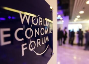 Emblem of the World Economic Forum (WEF) in Davos, Switzerland. Photo: Dreamstime.