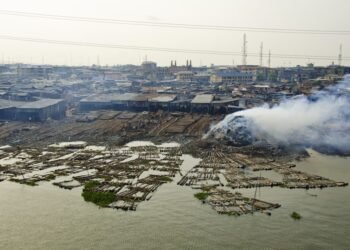 Makoko fishing settlement in Lagos, Nigeria.