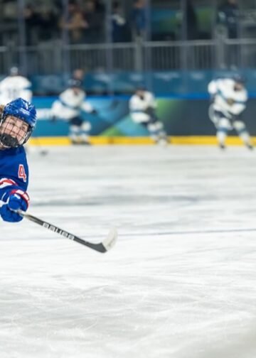 Ice Hockey Women’s Team USA warms up before its preliminary round Group B match against Finland at the Milano Ice Park in Rho, Milan, during the 2026 Milano–Cortina Winter Olympics. The United States defeated Finland 5–0. Photo: Walter Arce | Dreamstime.