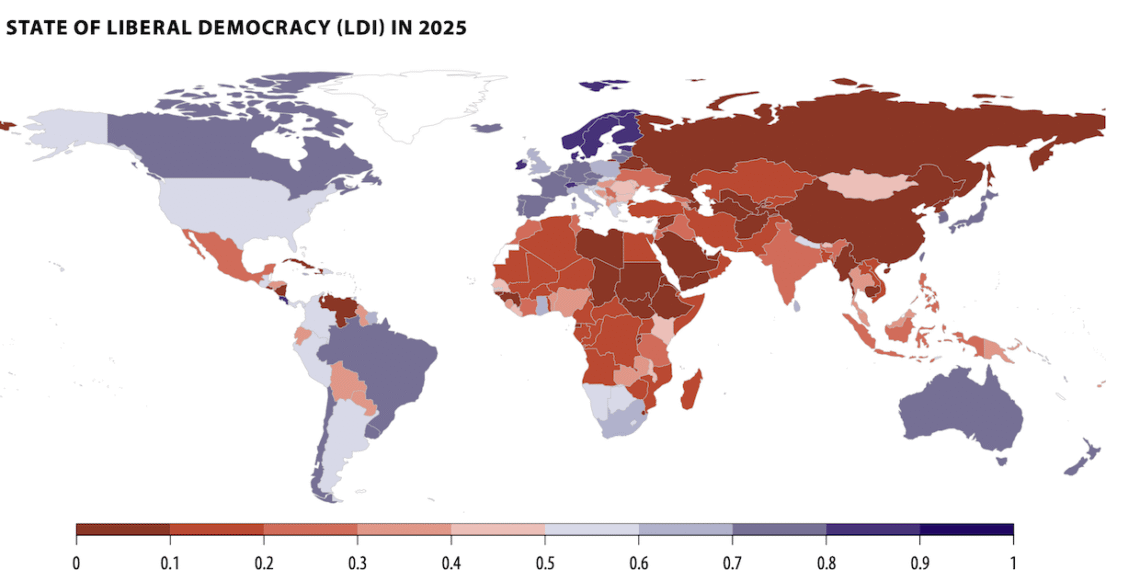 Figure from the V-Dem Institute Democracy Report 2026.