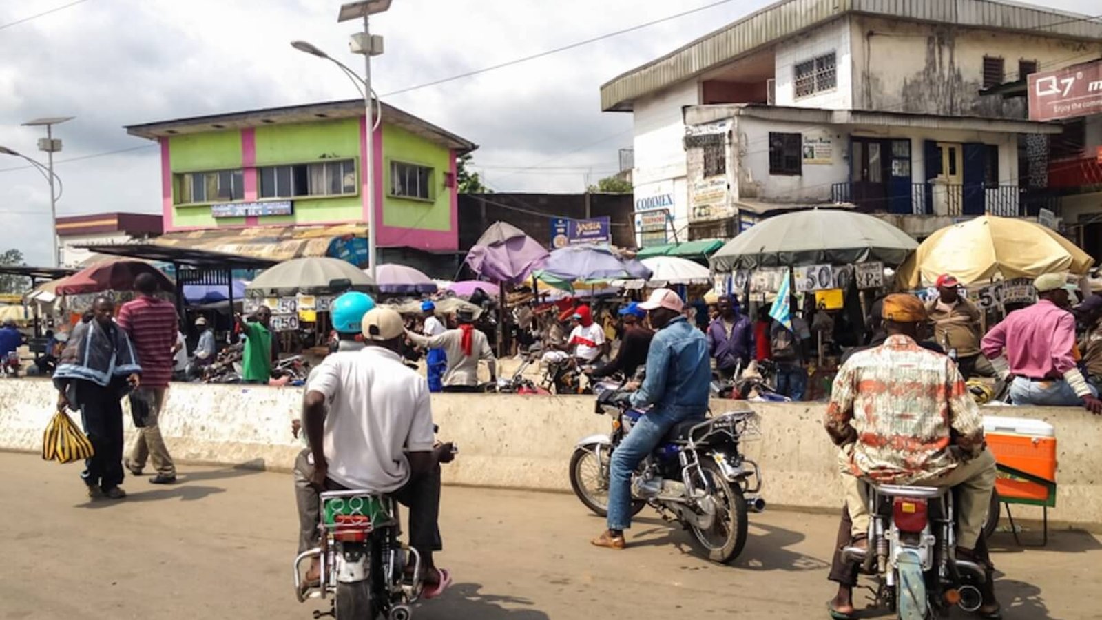 Street scene in Douala, Cameroon’s largest city.