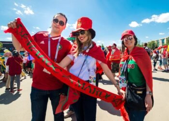 Morocco football fans.