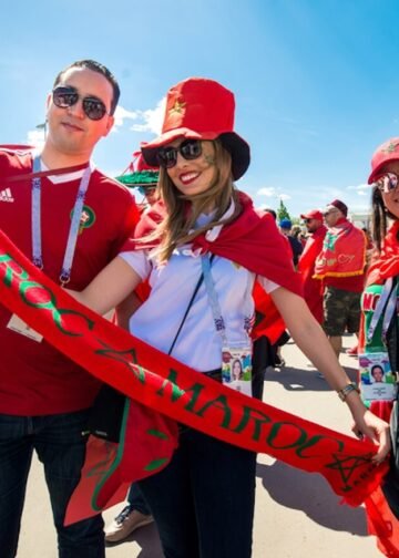 Morocco football fans.