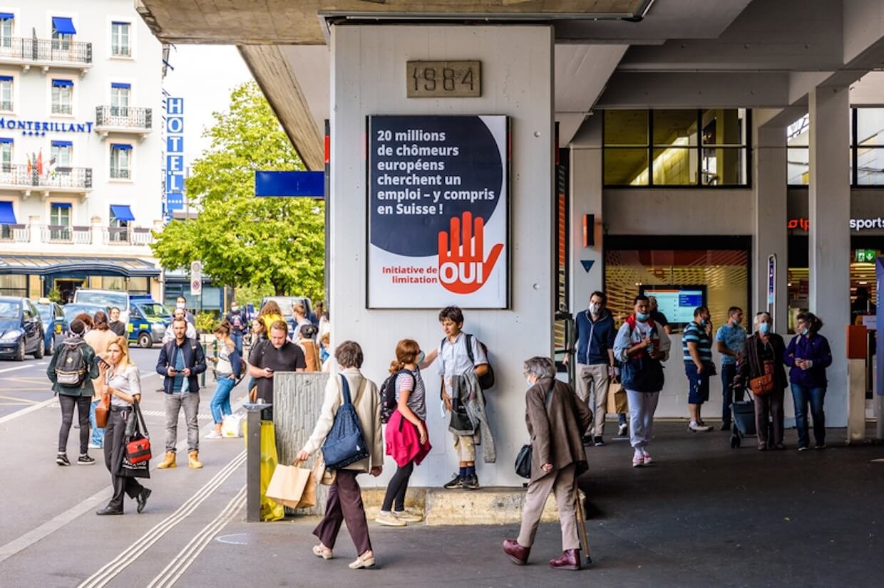 Referendum poster for Switzerland’s September 20, 2020.