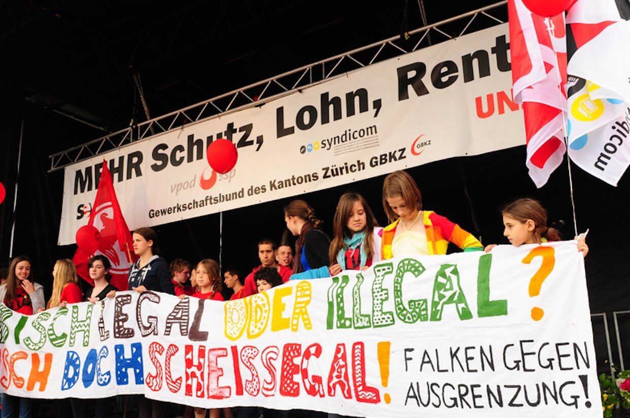 Switzerland, immigrants, protest,