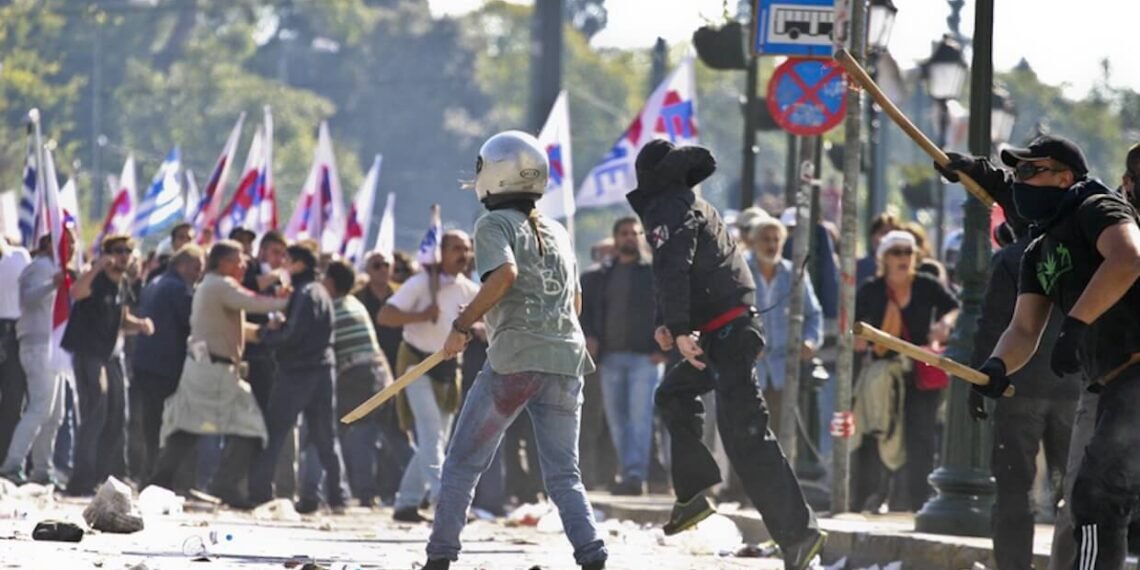 Greece protests.