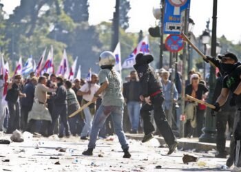 Greece protests.