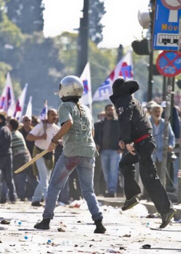 Greece protests.