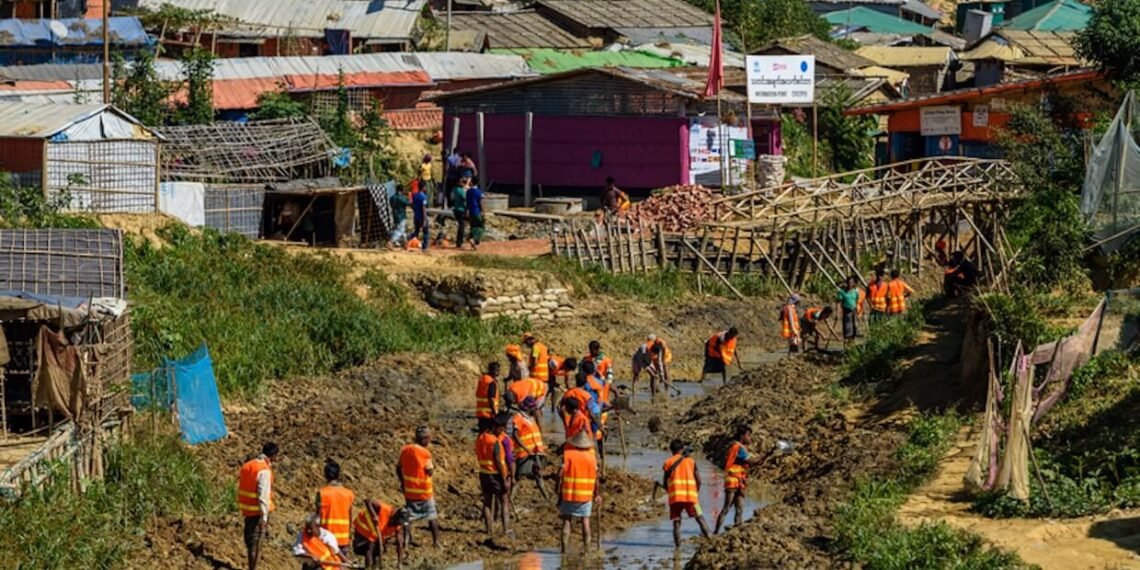 Kutupalong Refugee Camp in Cox's Bazar, Bangladesh.
