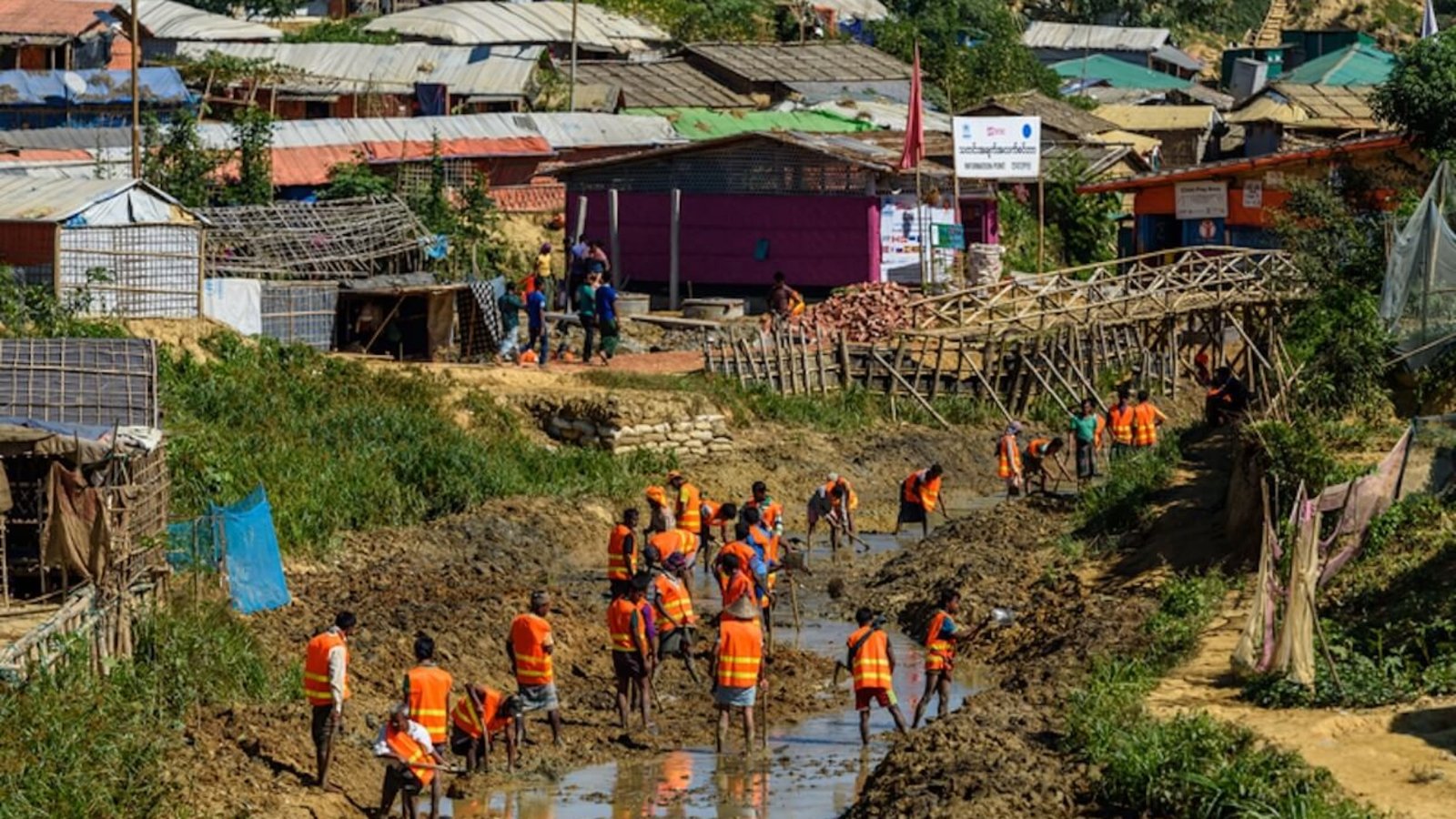 Kutupalong Refugee Camp in Cox's Bazar, Bangladesh.