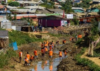 Kutupalong Refugee Camp in Cox's Bazar, Bangladesh.