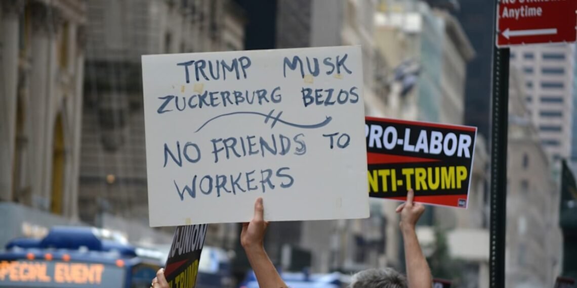 Anti-Trump protesters.