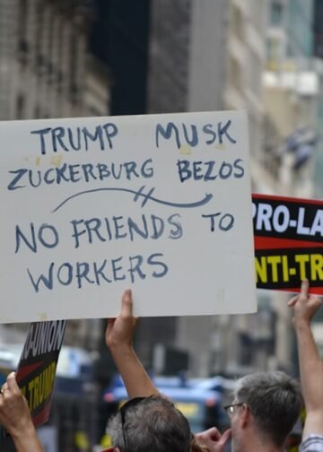 Anti-Trump protesters.