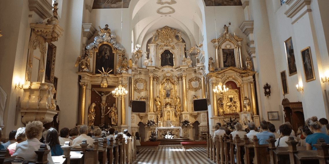 Interior of the Sanctuary of Our Lady of Krasnobród.