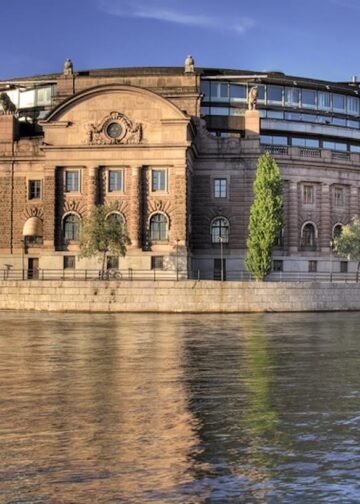 The parliament (Riksdag) building in Stockholm.