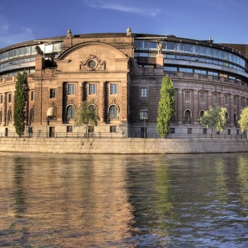 The parliament (Riksdag) building in Stockholm.