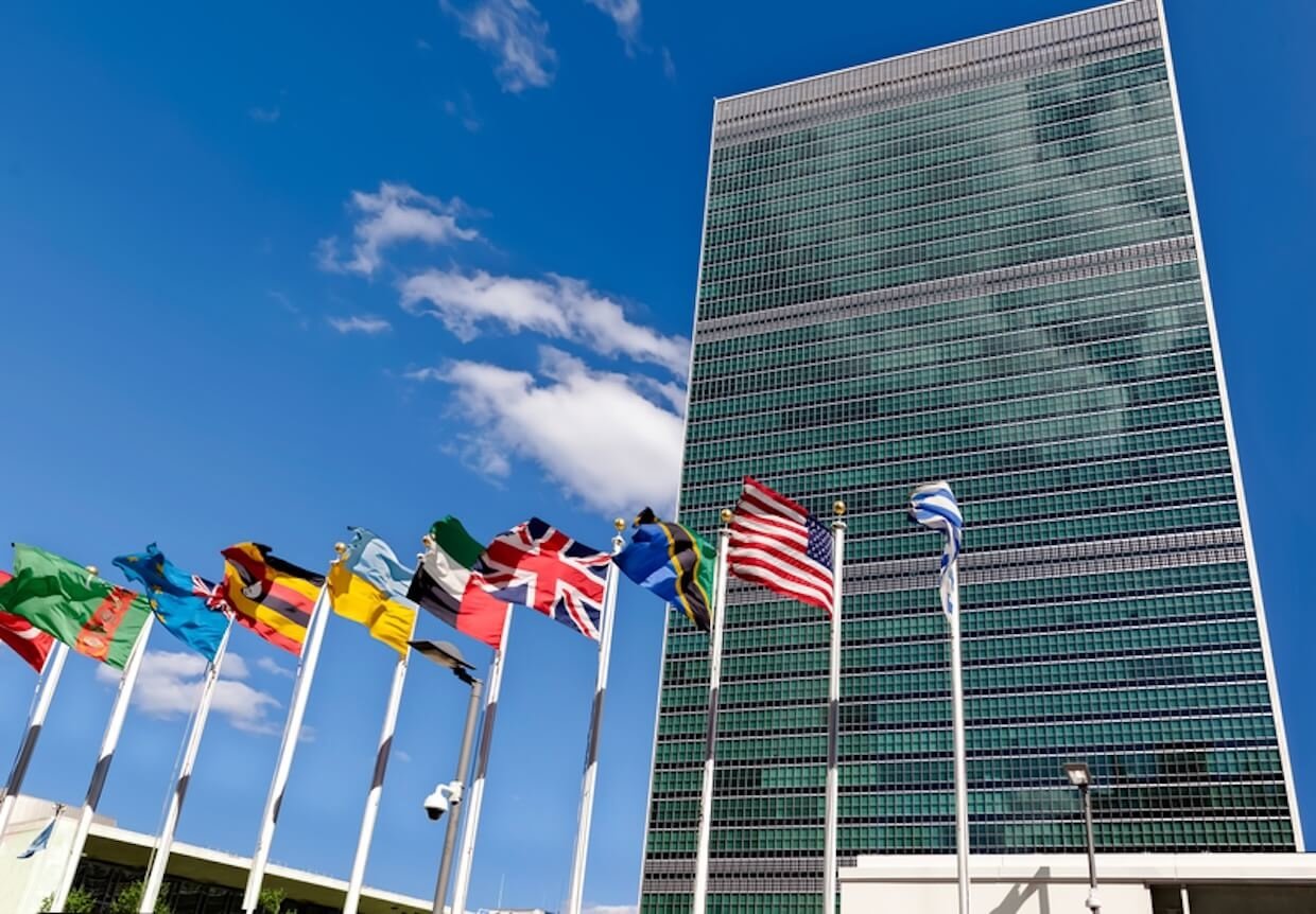 United Nations headquarters.