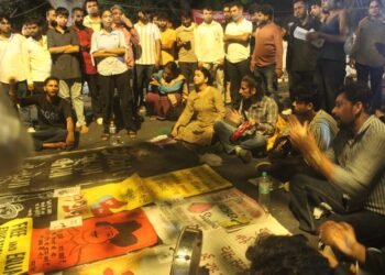 The Cockroach Janta Party (CJP) protest.